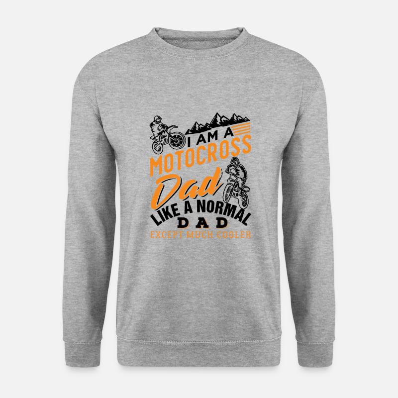 Motocross Dad - Unisex Pullover - Weißgrau meliert