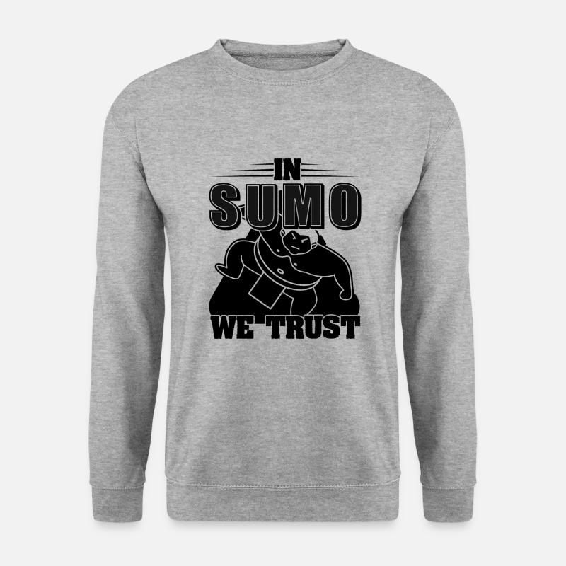 In Sumo We Trust - Unisex Pullover - Weißgrau meliert