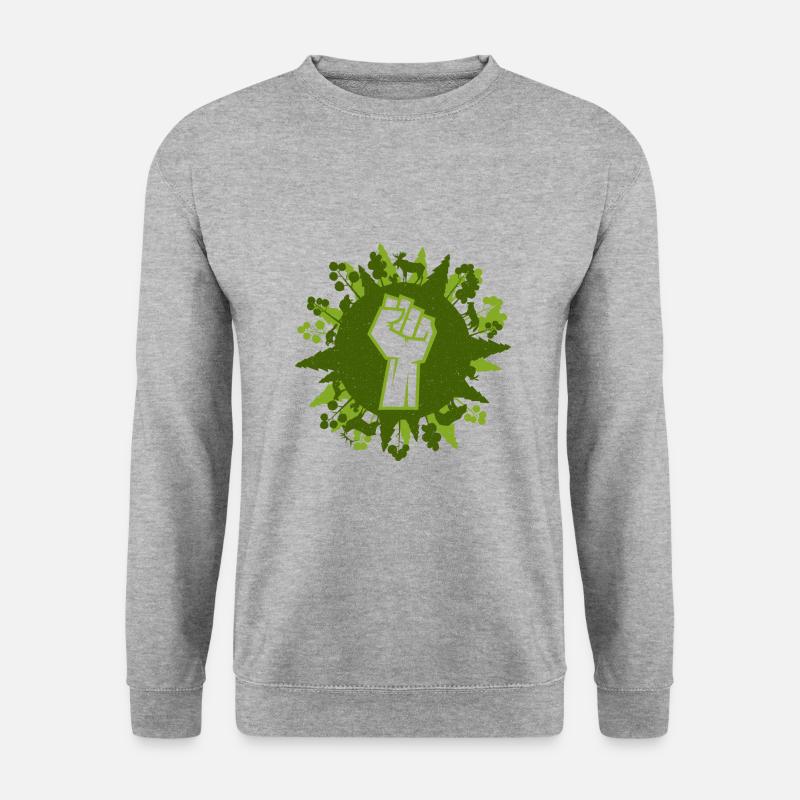 Eco Friendly Protest - Unisex Pullover - Weißgrau meliert