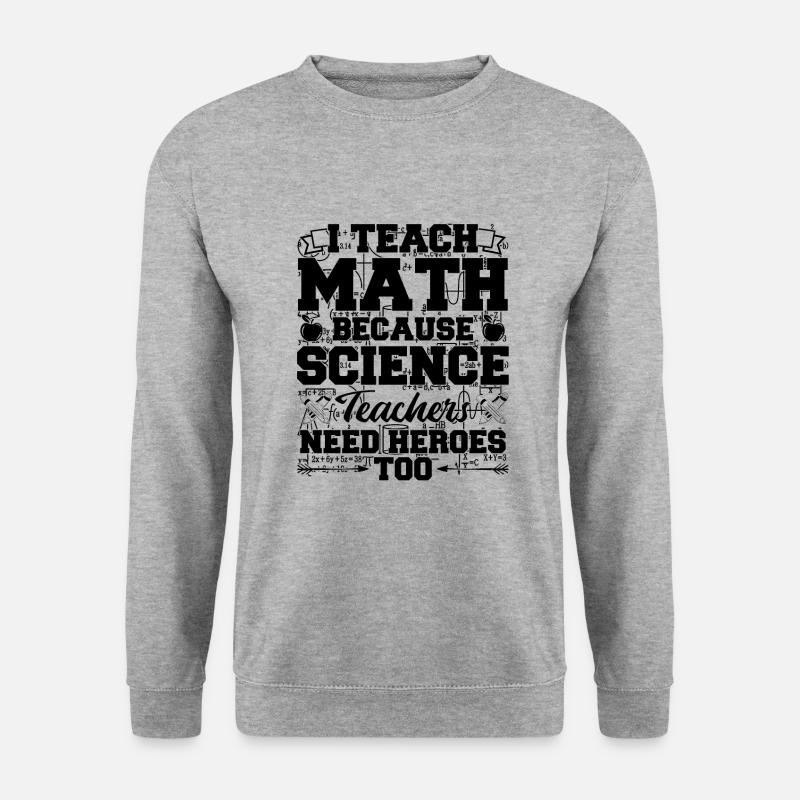 Math Teacher - Unisex Pullover - Weißgrau meliert