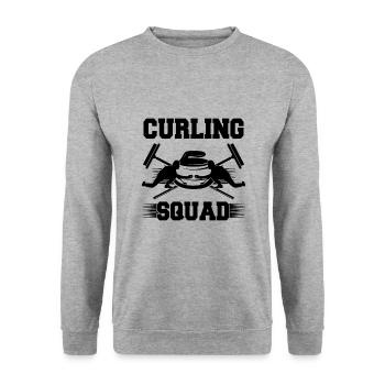 Équipe de curling - Sweat-shirt Unisexe - gris chiné - Devant - Alina (178cm) & Michal (187cm)