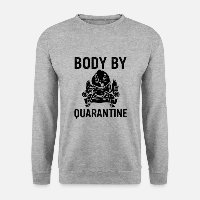 Body By Quarantine - Unisex Pullover - Weißgrau meliert