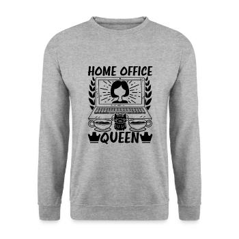 Home Office Queen Humor - Unisex Sweatshirt - salt & pepper - Front - Alina (178cm) & Michal (187cm)