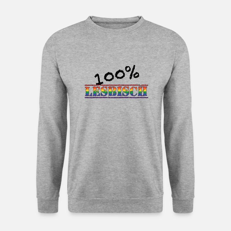 100% lesbian 1 - Unisex Sweatshirt - salt & pepper