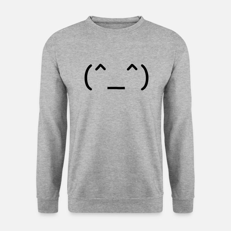 Emoticon Rire Heureux Internet Visage - Sweat-shirt Unisexe - gris chiné