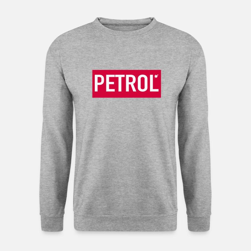 Petrol Benzin - Unisex Pullover - Weißgrau meliert