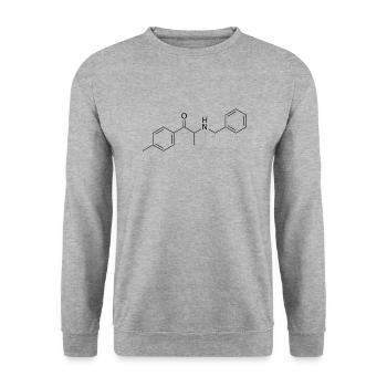 Chemie - Unisex Pullover - Weißgrau meliert - Vorne - Alina (178cm) & Michal (187cm)