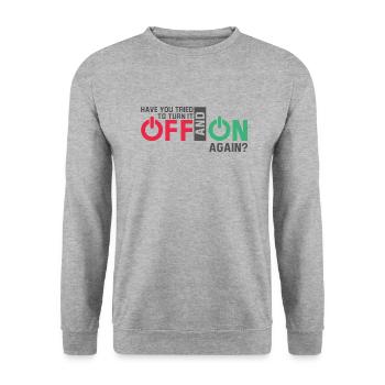 Nerd Joke Geek Technicien en informatique - Sweat-shirt Unisexe - gris chiné - Devant - Alina (178cm) & Michal (187cm)