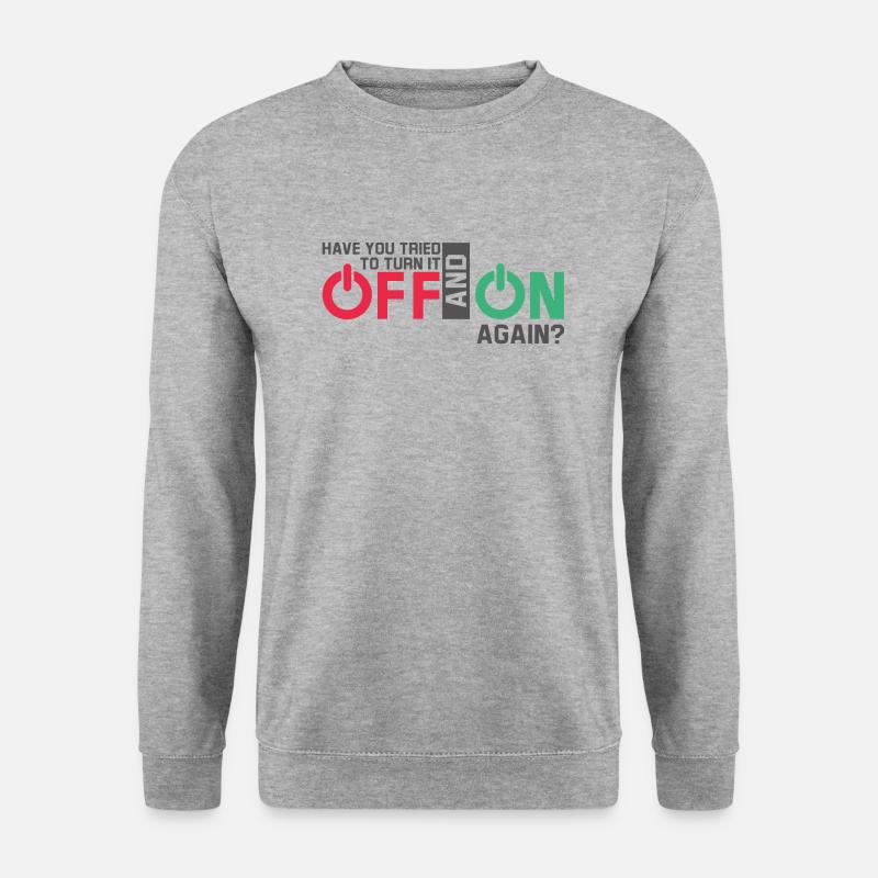 Nerd Joke Geek Technicien en informatique - Sweat-shirt Unisexe - gris chiné