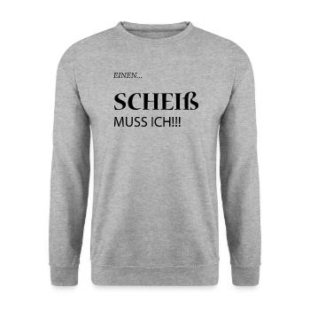 Lustiger Spruch - Unisex Pullover - Weißgrau meliert - Vorne - Alina (178cm) & Michal (187cm)