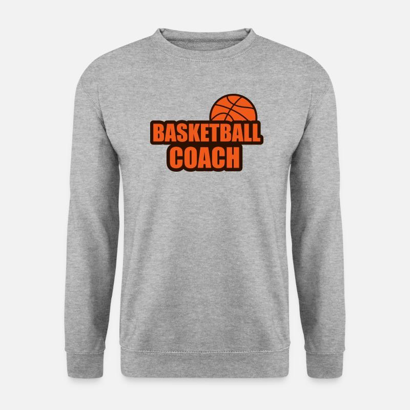 Basketball Coach - Unisex Pullover - Weißgrau meliert