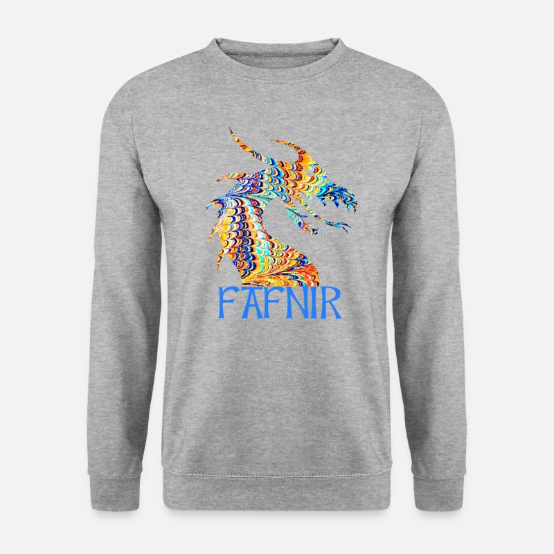 drache fafnir e 120 - Unisex Pullover - Weißgrau meliert