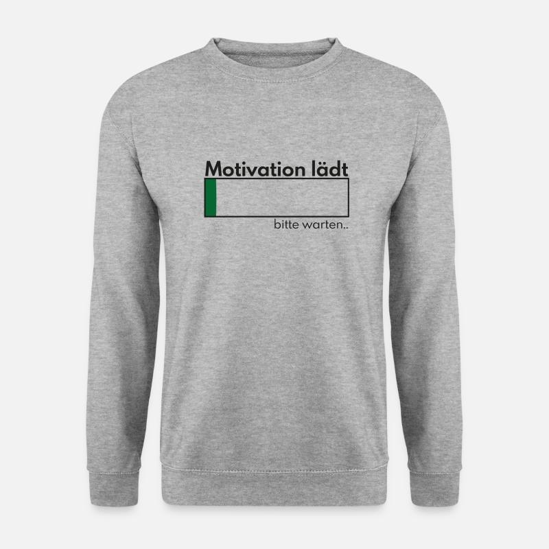 Motivation lädt lustiger Spruch Geschenkidee v8 - Unisex Pullover - Weißgrau meliert