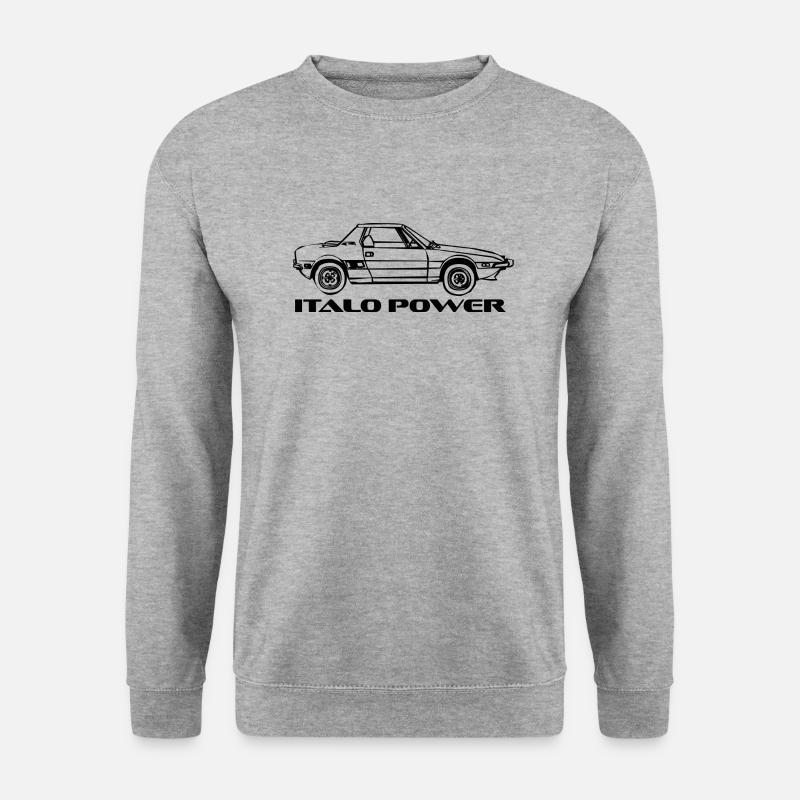 X1/9 Oldtimer Youngtimer Spider italie - Sweat-shirt Unisexe - gris chiné