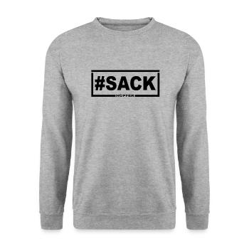 Sack hopper - Unisex Sweatshirt - salt & pepper - Front - Alina (178cm) & Michal (187cm)