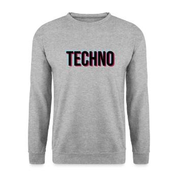 Trippy techno - Unisex Sweatshirt - salt & pepper - Front - Alina (178cm) & Michal (187cm)