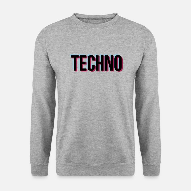 Trippy techno - Sweat-shirt Unisexe - gris chiné