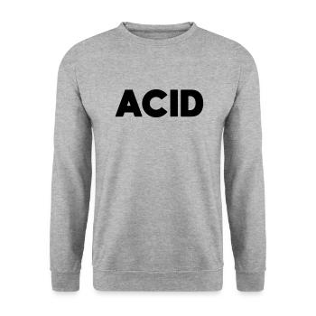 acid - Unisex Sweatshirt - salt & pepper - Front - Alina (178cm) & Michal (187cm)