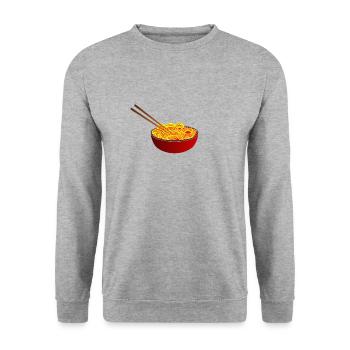 Ramen Chopsticks Asian Noodles - Unisex Sweatshirt - salt & pepper - Front - Alina (178cm) & Michal (187cm)