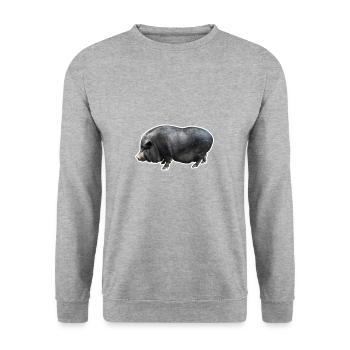 Hanging-bellyed pig pig - Unisex Sweatshirt - salt & pepper - Front - Alina (178cm) & Michal (187cm)