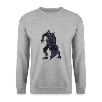 Werewolf - Unisex Sweatshirt - salt & pepper - Front - Alina (178cm) & Michal (187cm)