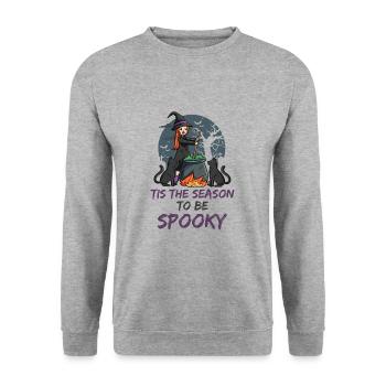 Witch Autumn - Unisex Sweatshirt - salt & pepper - Front - Alina (178cm) & Michal (187cm)