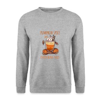 Pumpkin Autumn All the best - Unisex Sweatshirt - salt & pepper - Front - Alina (178cm) & Michal (187cm)