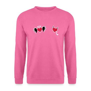 Heart angel devil - Unisex Sweatshirt - pink - Front