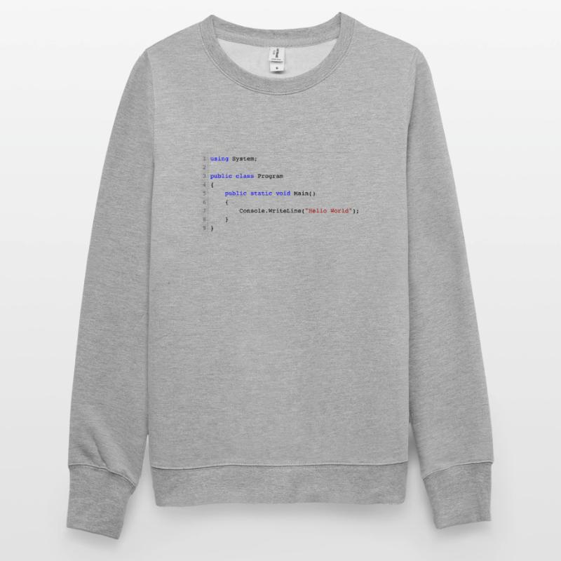 C# .NET Code Hello World Programmierer Geschenk Unisex Pullover