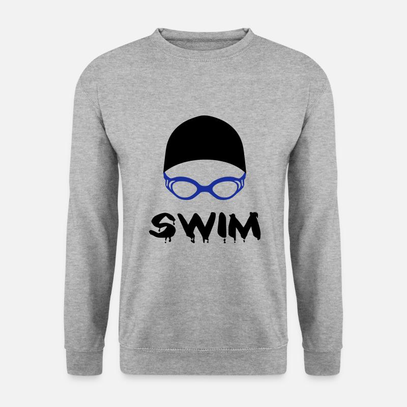 Schwimmen, swim - Unisex Pullover - Weißgrau meliert