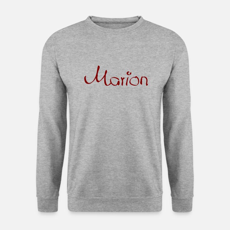 Marion rot Geschenk - Unisex Pullover - Weißgrau meliert