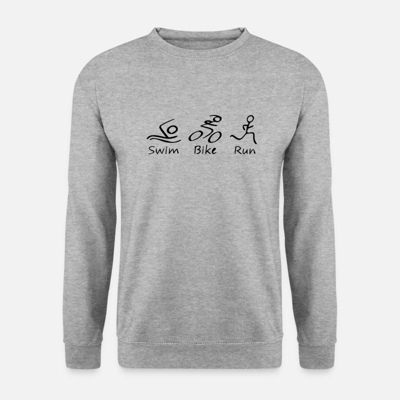 Triathlon - Unisex Pullover - Weißgrau meliert