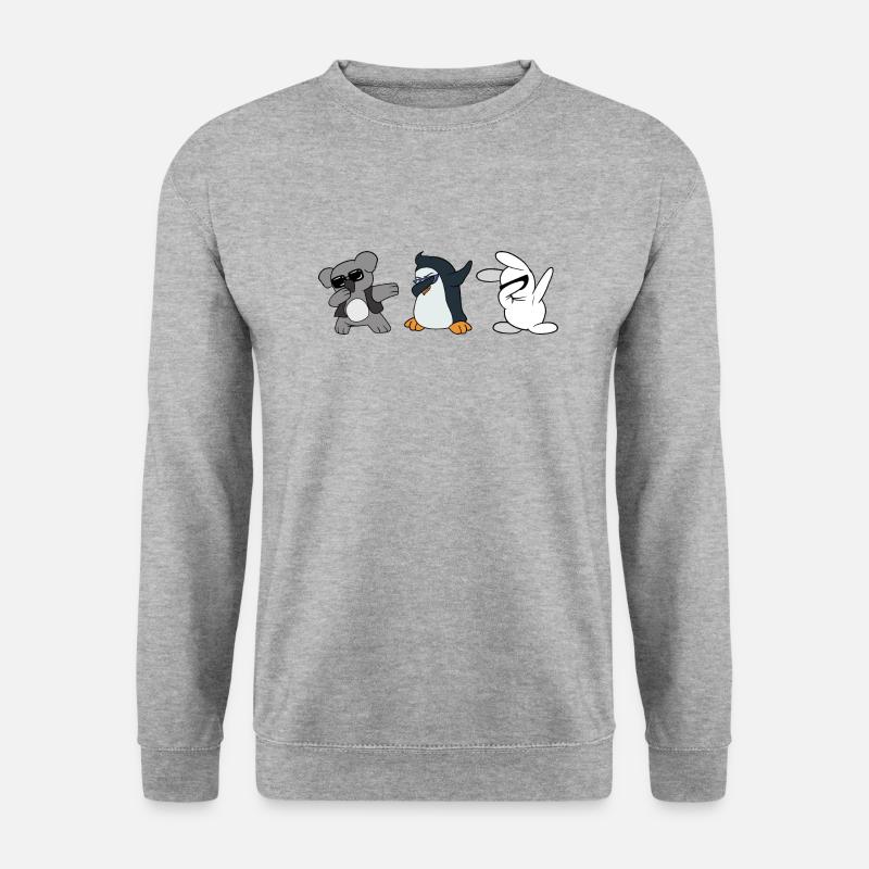 Dabbing Dab Koala Bear Penguin Lapin Lapin - Sweat-shirt Unisexe - gris chiné