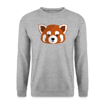 red panda / little panda - Unisex Sweatshirt - salt & pepper - Front - Alina (178cm) & Michal (187cm)