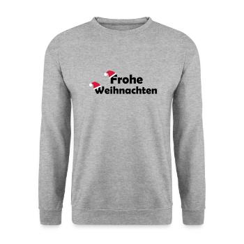 Joyeux Noël - Sweat-shirt Unisexe - gris chiné - Devant - Alina (178cm) & Michal (187cm)