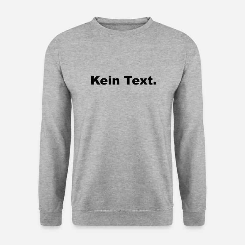 Kein Text - Unisex Pullover - Weißgrau meliert