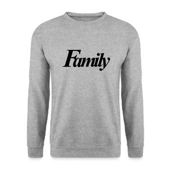 Familie Family Fam - Unisex Sweatshirt - salt & pepper - Front - Alina (178cm) & Michal (187cm)