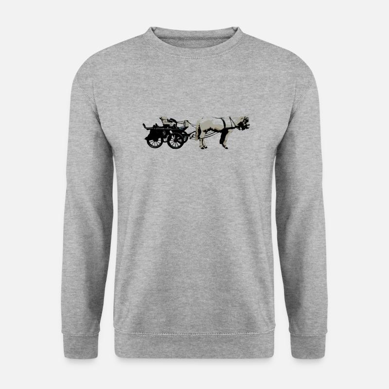 Kutsche - Unisex Pullover - Weißgrau meliert