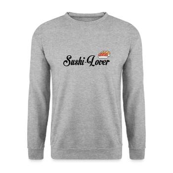 sushi lover - Unisex Sweatshirt - salt & pepper - Front - Alina (178cm) & Michal (187cm)