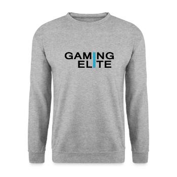 Gaming Elite Gamer - Unisex Sweatshirt - salt & pepper - Front - Alina (178cm) & Michal (187cm)