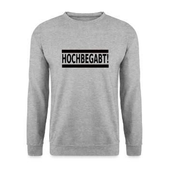 Hochbegabte Intelligente besondere Menschen - Unisex Pullover - Weißgrau meliert - Vorne - Alina (178cm) & Michal (187cm)