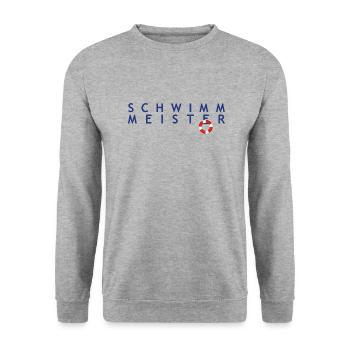 Schwimmmeister 8 - Unisex Pullover - Weißgrau meliert - Vorne - Alina (178cm) & Michal (187cm)