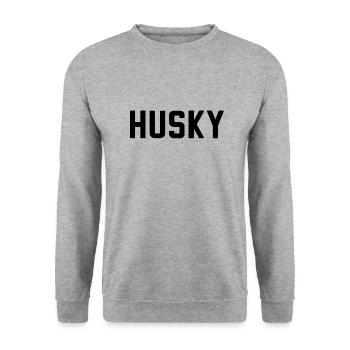Husky - Unisex Sweatshirt - salt & pepper - Front - Alina (178cm) & Michal (187cm)