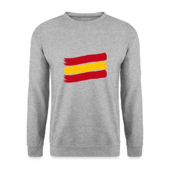 Spain Flag Vintage Spanish Flag Used Look - Unisex Sweatshirt - salt & pepper - Front - Alina (178cm) & Michal (187cm)
