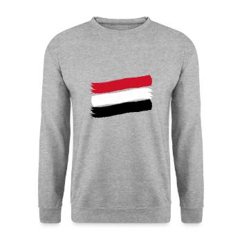 Egypt Flag Hurghada Africa Egyptian Flag - Unisex Sweatshirt - salt & pepper - Front - Alina (178cm) & Michal (187cm)