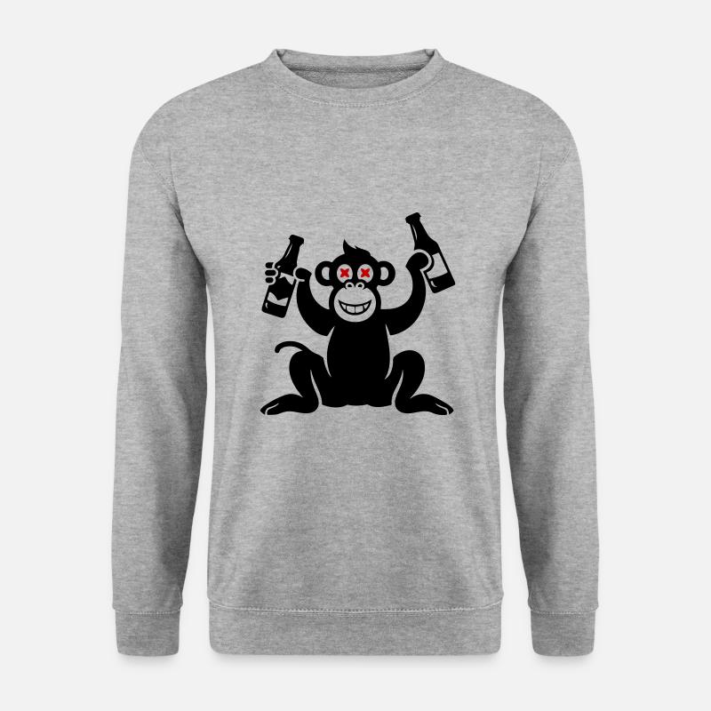 Monkey Beer Drunk - Unisex Sweatshirt - salt & pepper