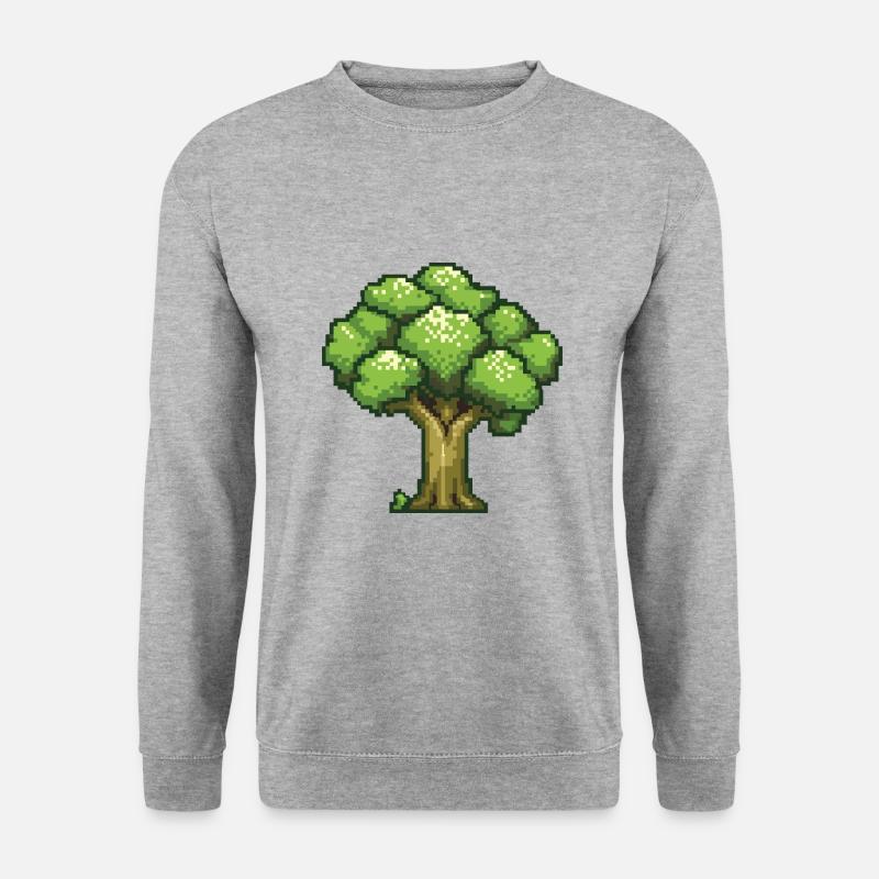 Broccoli Pixel Icon - Unisex Sweatshirt - salt & pepper