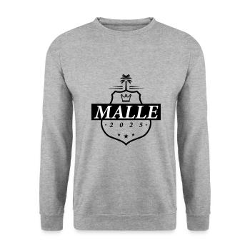 Armoiries de Malle 2025 - Sweat-shirt Unisexe - gris chiné - Devant - Alina (178cm) & Michal (187cm)