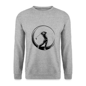 Golfer Sport - Unisex Pullover - Weißgrau meliert - Vorne - Alina (178cm) & Michal (187cm)