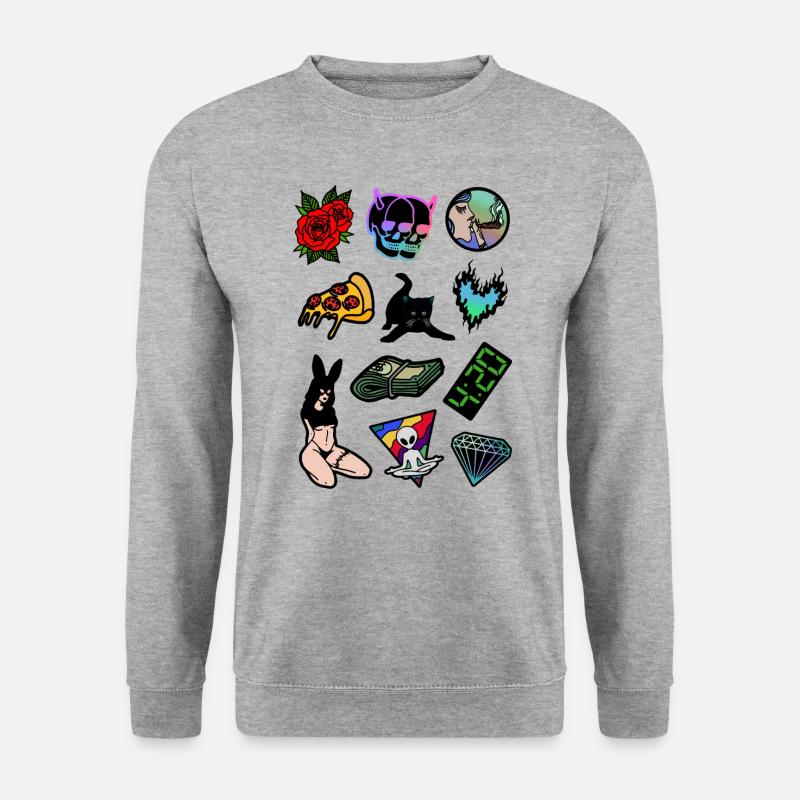 Streetstyle - Unisex Pullover - Weißgrau meliert